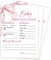 Pink Baby Shower Games for Girl, Predictions and Advice Cards, 25 Gender Neutral Cards, Pink Bow Gender Reveal Games Party Supply Kit, Baby Shower Decorations